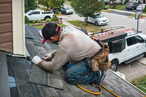 Professional Flat Roof Repair technician working in Dunkirk, NY